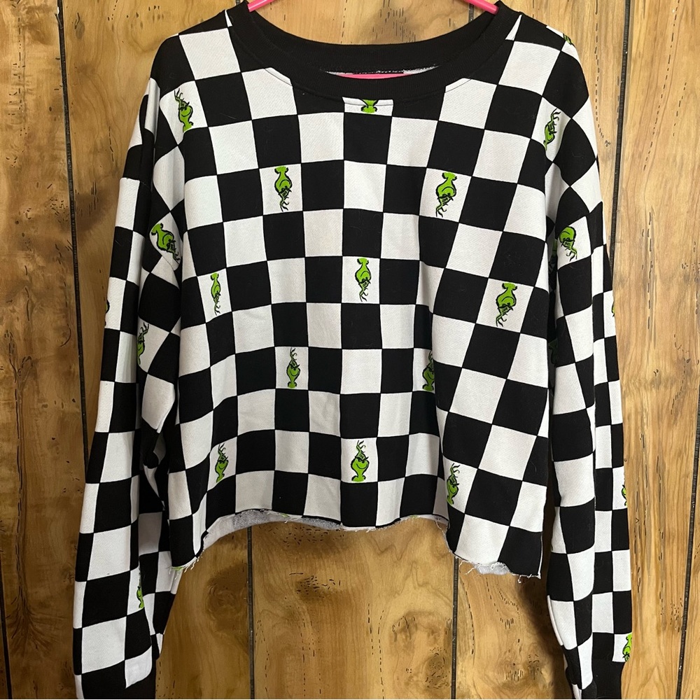 Grinch Crop Top Sweater